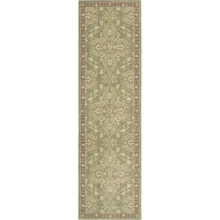 NOURISON Riviera Area Rug Collection Green 2 ft 3 in. x 8 ft Runner 99446417992